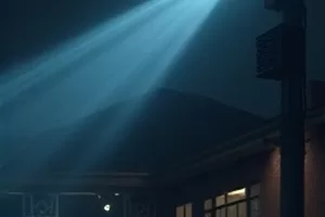 51视频首页主推悬疑剧《长夜灯塔》的孤岛灯塔夜景画面